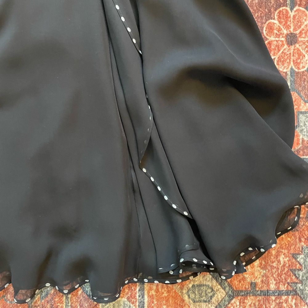 VTG 100% SILK Black and White Women's Dress - Picture 4 of 12